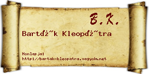 Barták Kleopátra névjegykártya